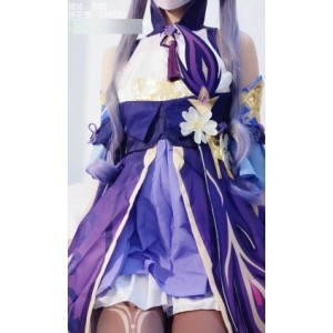 哗哩哗哩-萌白COS刻晴白露出